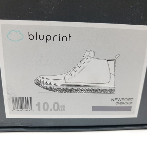 Bluprint Newport Overcast Mens Grey Leather Chukka Boots BP155FT04-OVC10 Size 10 main image 10